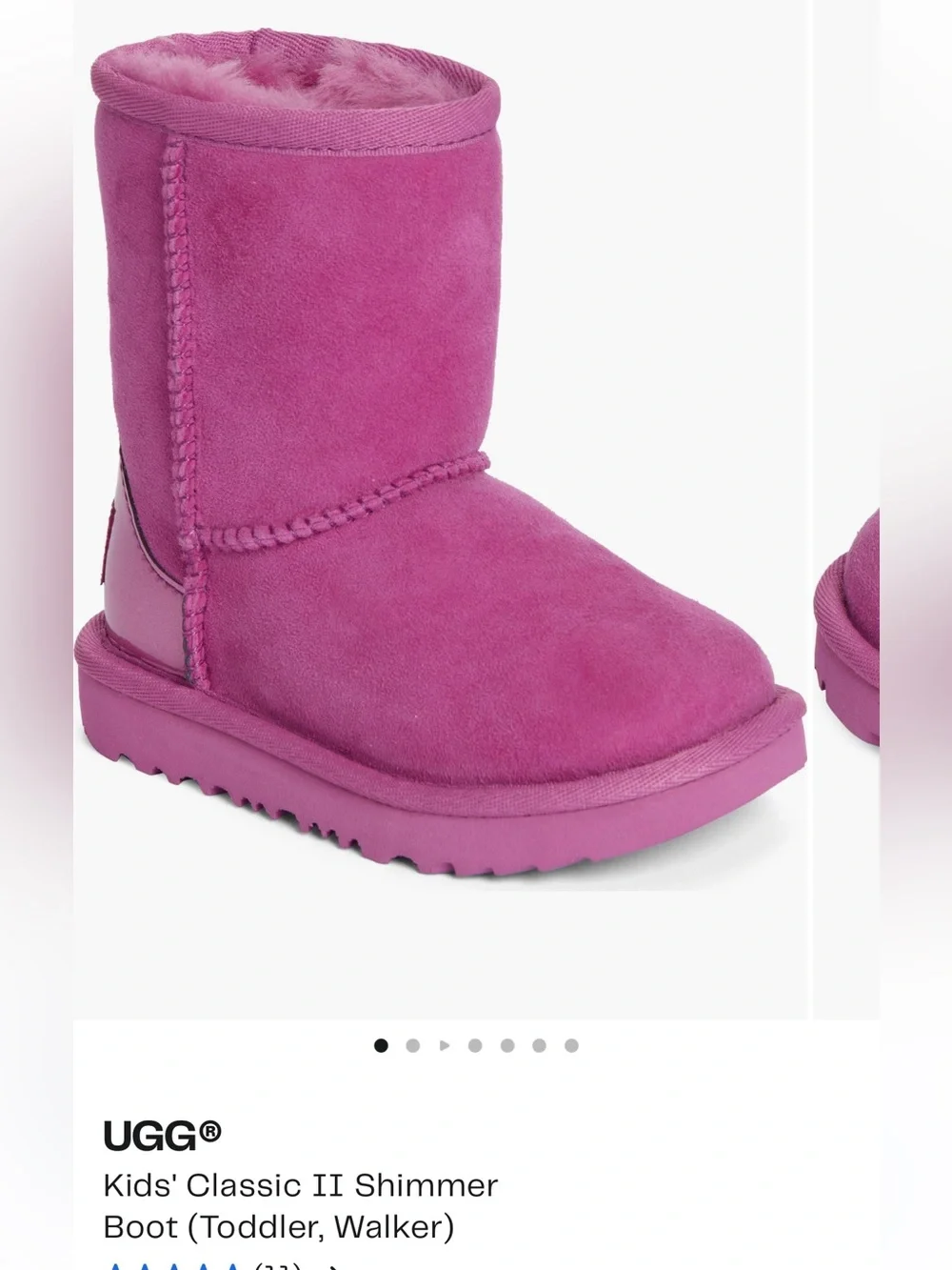 UGG Kids Classic II Shimmer Boots in Mangosteen